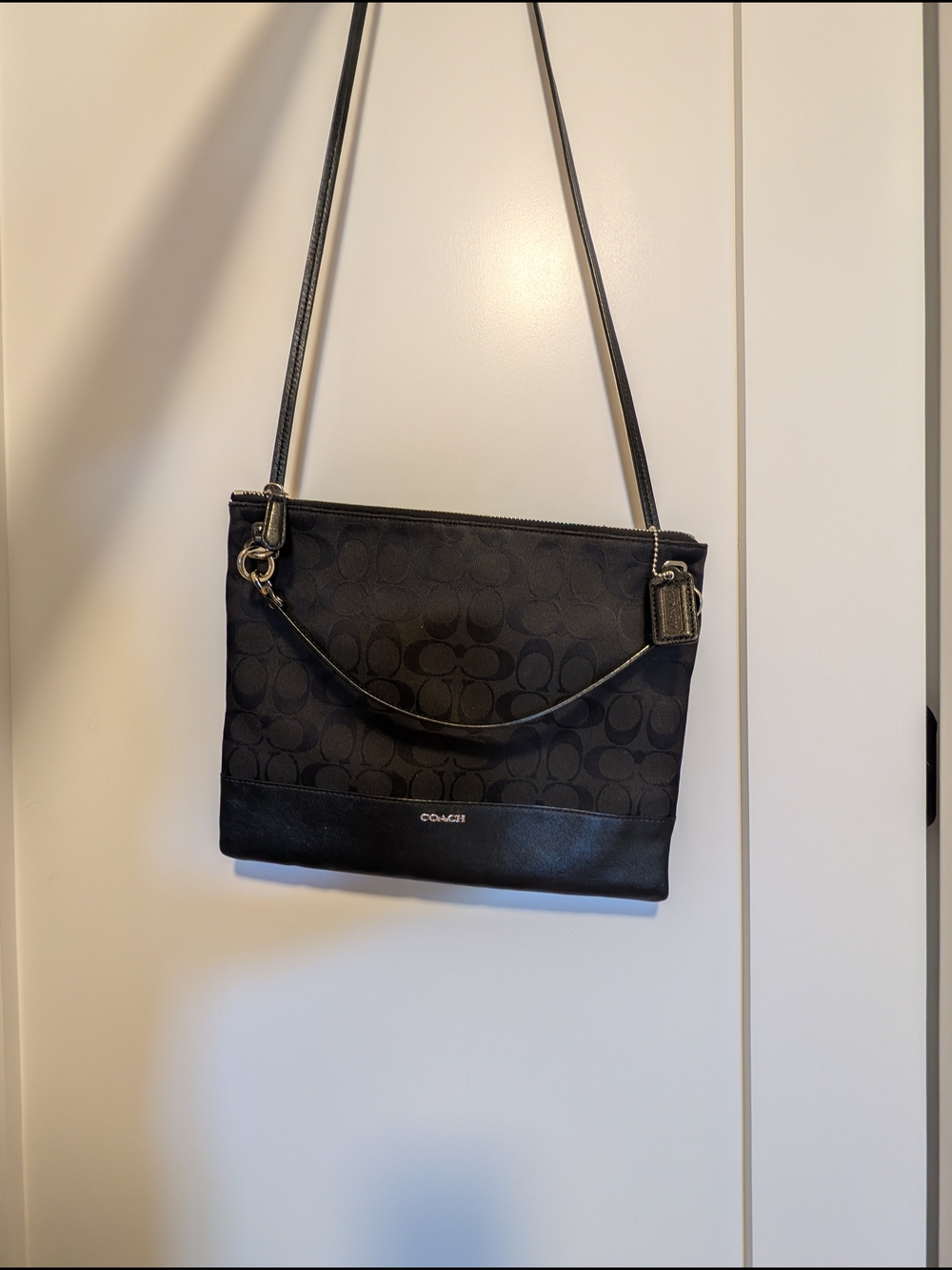 Coach Black Signature Canvas Crossbody Bag - Picture 6 of 6